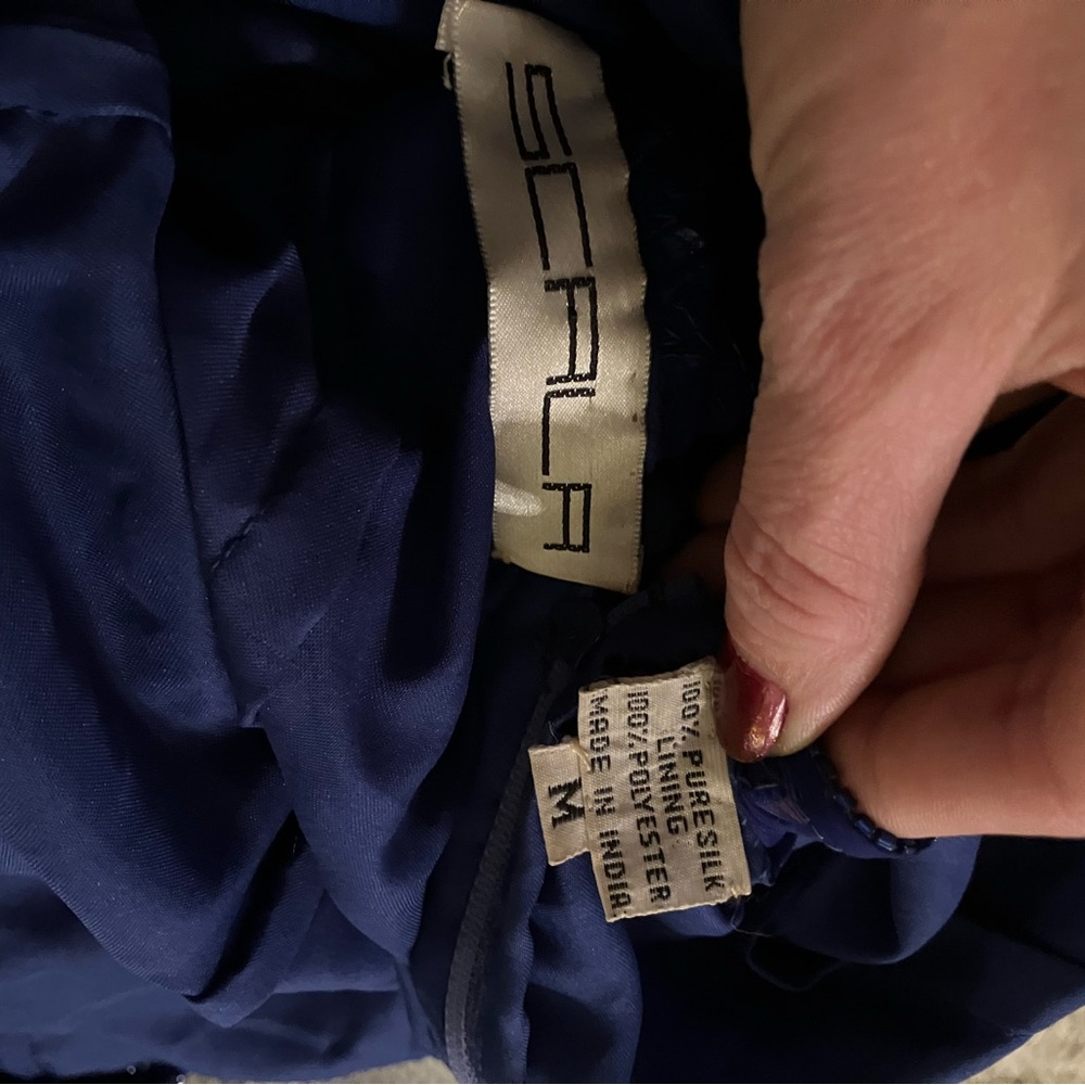 Scala Royal Blue Silk Dress - Picture 2 of 5